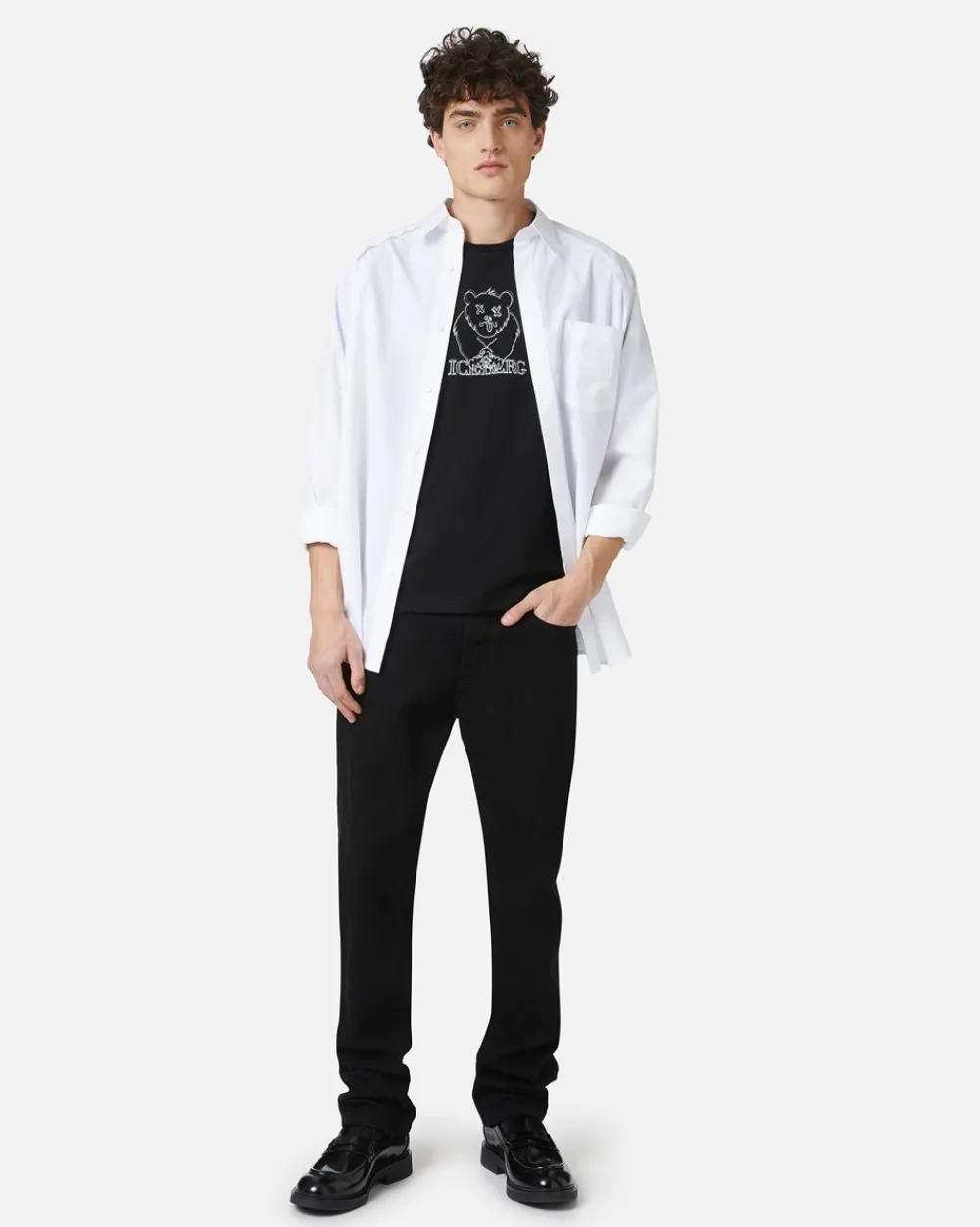 Iceberg T-shirt With Printed And Embroidered Bear