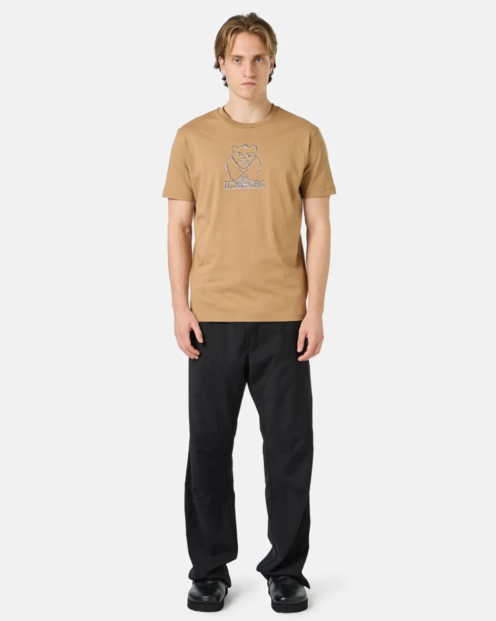 Iceberg T-shirt With Printed And Embroidered Bear