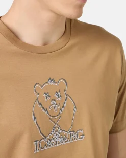 Iceberg T-shirt With Printed And Embroidered Bear