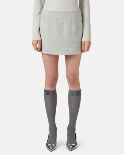 Women Iceberg Velor Cloth Miniskirt