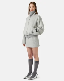 Women Iceberg Velor Cloth Miniskirt