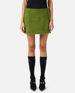Women Iceberg Velor Cloth Miniskirt
