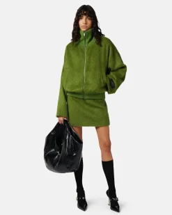 Women Iceberg Velor Cloth Miniskirt