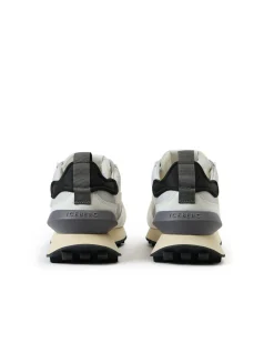 Iceberg White Athletic-inspired Sneakers In Leather And Suede