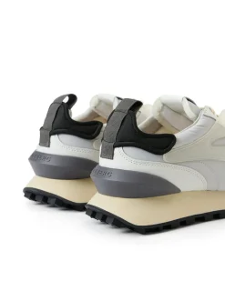 Iceberg White Athletic-inspired Sneakers In Leather And Suede
