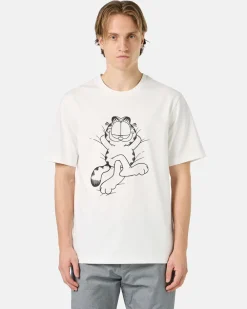 Iceberg White Cotton Jersey T-shirt With Lazy Garfield Print