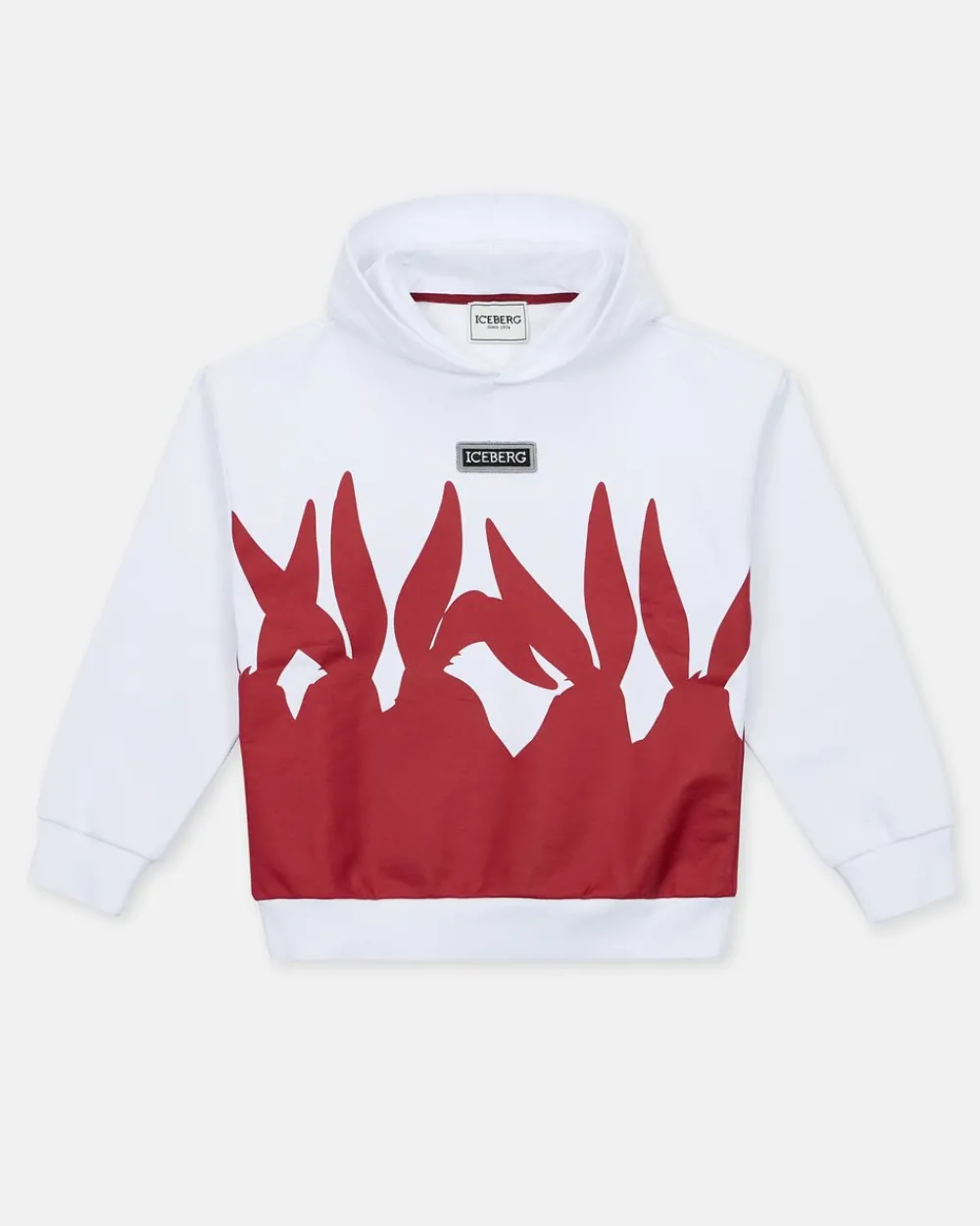 Kids/BOY Iceberg White Sweatshirt With Hood And Cartoon Prints
