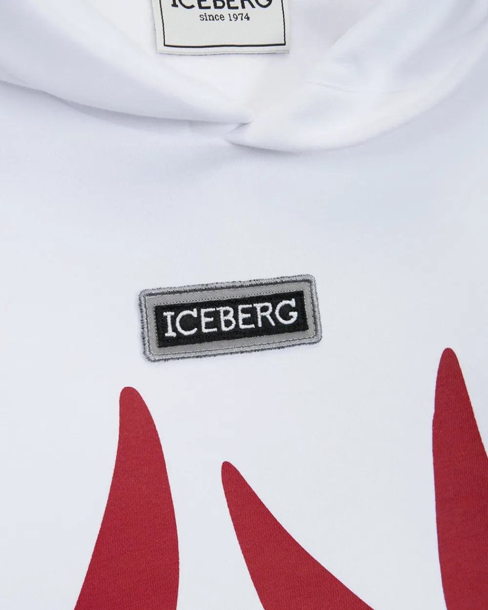 Kids/BOY Iceberg White Sweatshirt With Hood And Cartoon Prints