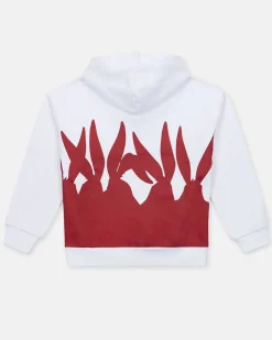 Kids/BOY Iceberg White Sweatshirt With Hood And Cartoon Prints