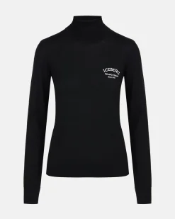 Women Iceberg Wool Mock-neck Sweater With Milano Logo