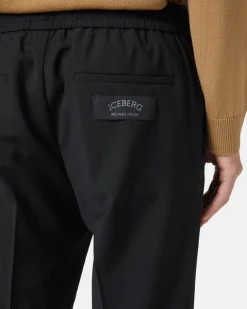 Iceberg Wool Trousers With Logo